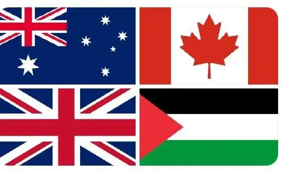 گام مهم در به رسمیت شناختن فلسطین؛ بریتانیا، آسترالیا و کانادا تصمیم گرفتند، اسرائیل و امریکا واکنش تند نشان دادند