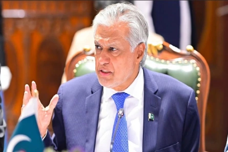 ساختمان وزارت امور خارجهٔ پاکستان در اسلام‌آباد که موضع رسمی کشور دربارهٔ نیروی ثبات غزه را اعلام کرد.