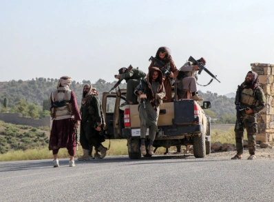 تصویر منطقهٔ مرزی دانگام در ولایت کنر که محل درگیری‌های اخیر میان نیروهای پاکستانی و طالبان افغانستان بوده است