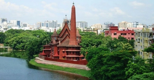 تصویر ساختمان سفارت بنگلادش در دهلی نو که خدمات کنسولی و ویزا در آن به حالت تعلیق درآمده است.