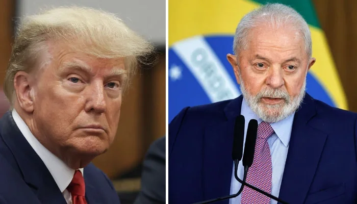 رهبران برازیل و بلاروس در حال سخنرانی درباره انتقاد از سیاست‌های آمریکا