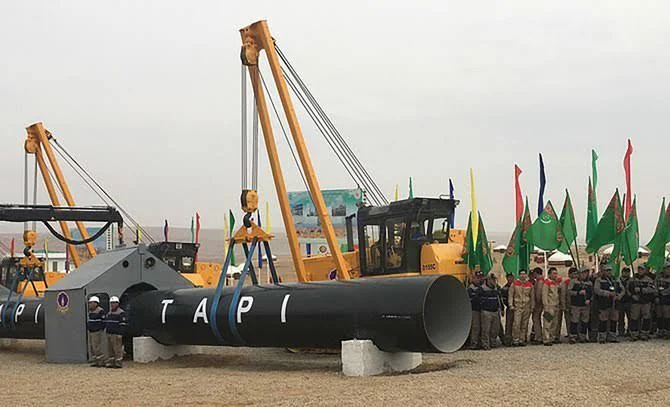 خط لوله و زیرساخت‌های پروژه تاپی مرتبط با گاز ولایت هرات افغانستان