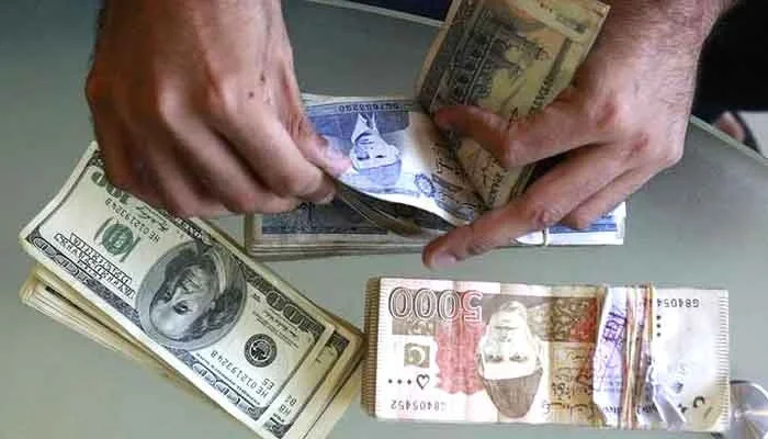 نمودار یا نمای نمادین از ذخایر ارزی و اقتصاد پاکستان