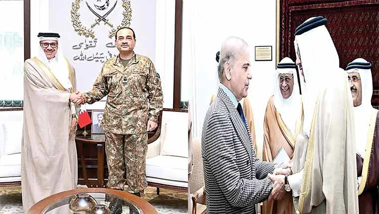 دیدار وزیر امور خارجه بحرین با فیلد مارشال عاصم منیر در جی‌اچ‌کیو؛ گفتگو درباره همکاری‌های دفاعی و امنیت منطقه‌ای میان پاکستان و بحرین