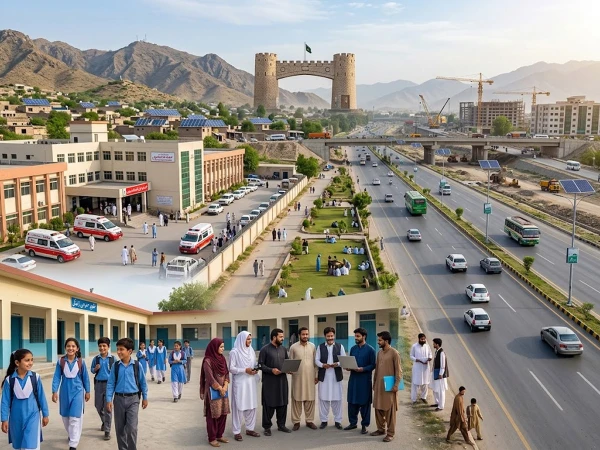 پلان عمل ۱۸۰ روزه خیبر پختونخوا آماده شد؛ تجویز ۲۰۶ اقدام برای ۲۷ اداره. پروژه‌های مهم برای مرمت سرک‌ها، صحت، معارف (تعليم) و جوانان شامل آن می‌باشد